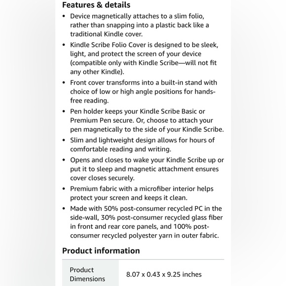 Kindle Scribe (like new) Bundle with folio cover and adapter plug - Picture 7 of 13